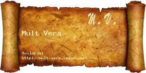 Mult Vera névjegykártya